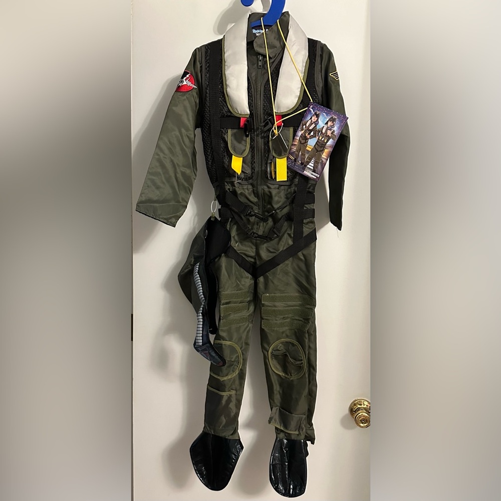 NEW Kids Fighter Pilot Halloween Costume Size 7/8
